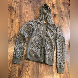 Billabong size small zip up VGUC floral